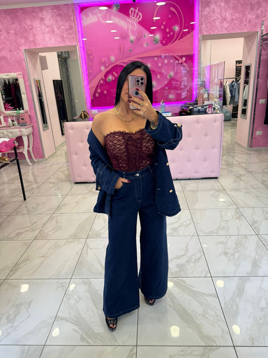 Bustier Bordeaux