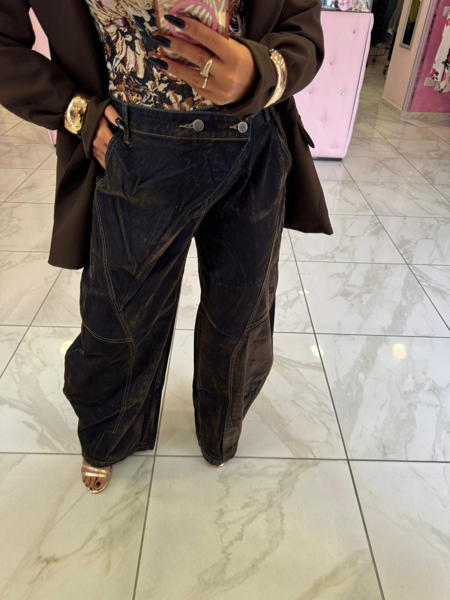 Jeans Balloon Marrone