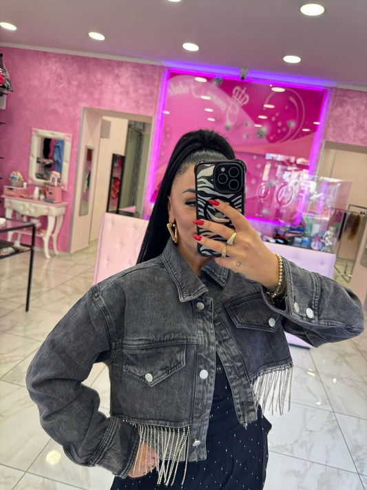 Denim Crop Diamond